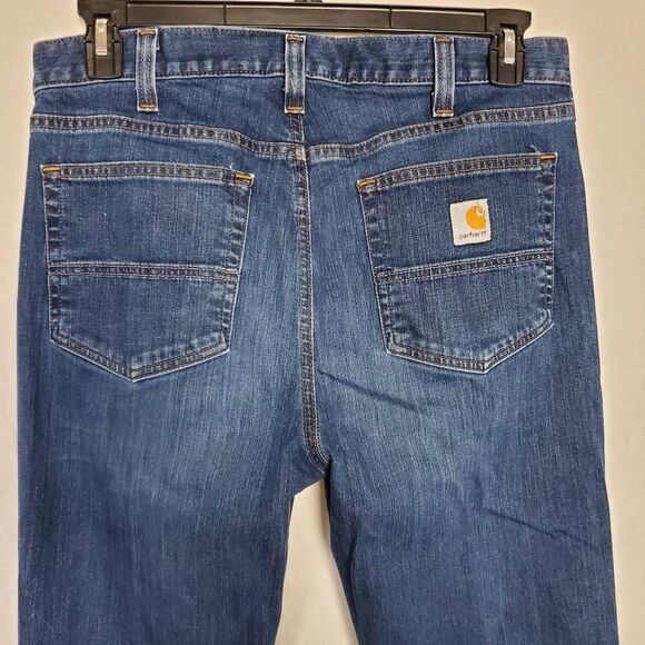 Carhartt Rugged Flex Relaxed Fit Jeans Men’s 34x36 Blue 5-Pocket Workwear Denim - Picture 4 of 9